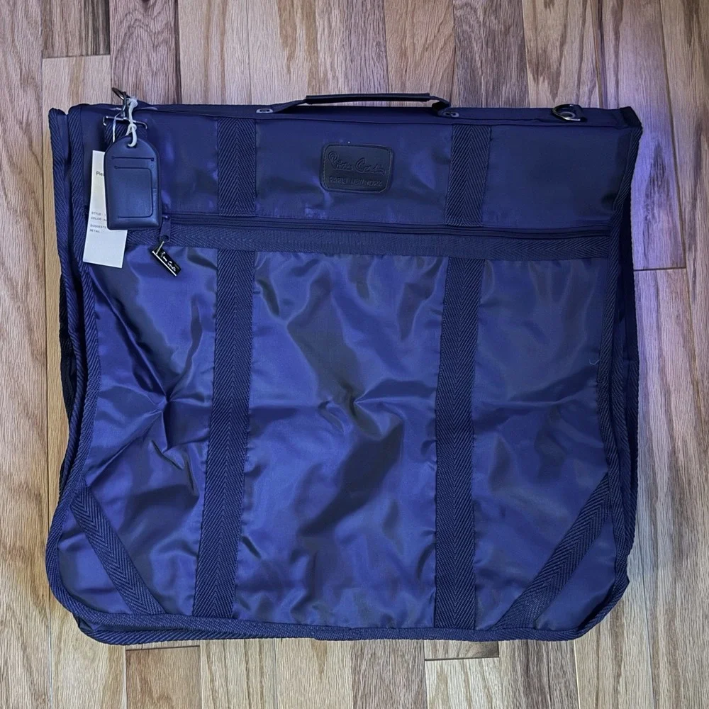 Pierre Cardin Navy Blue Garment Bag Luggage Hanging Travel Business Suit Carrier